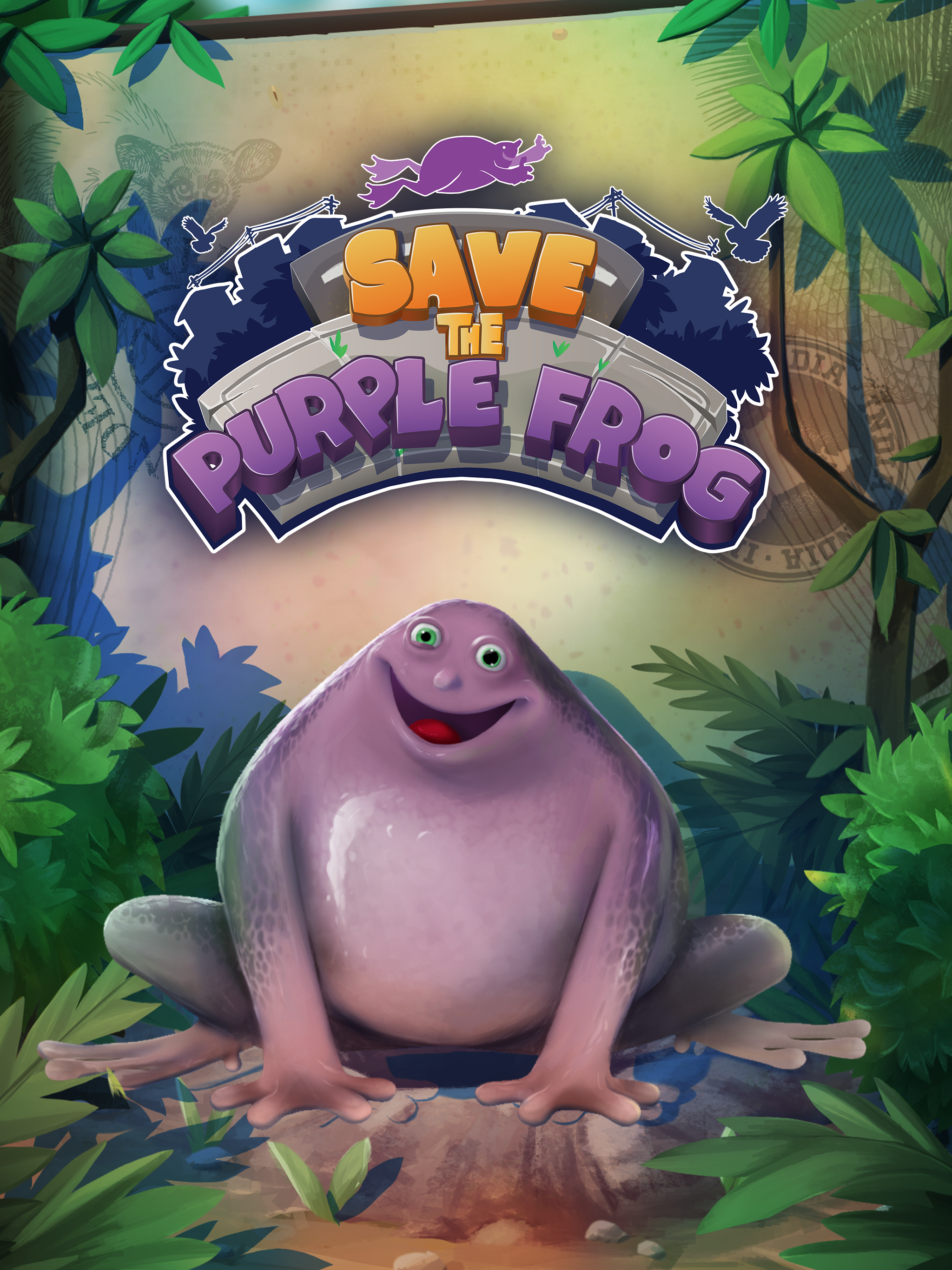 Save The Purple Frog character